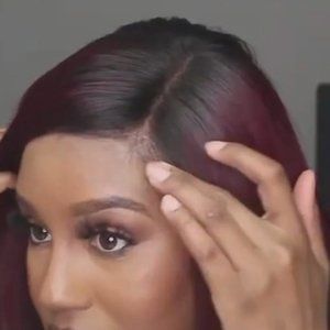 Burgundy Bob 10" Wig